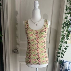 early 2000s butterfly tank top